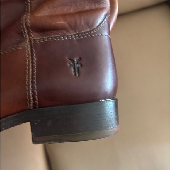 Frye Melissa Tall Button Boots Cognac Brown Size 5B - Picture 8 of 10